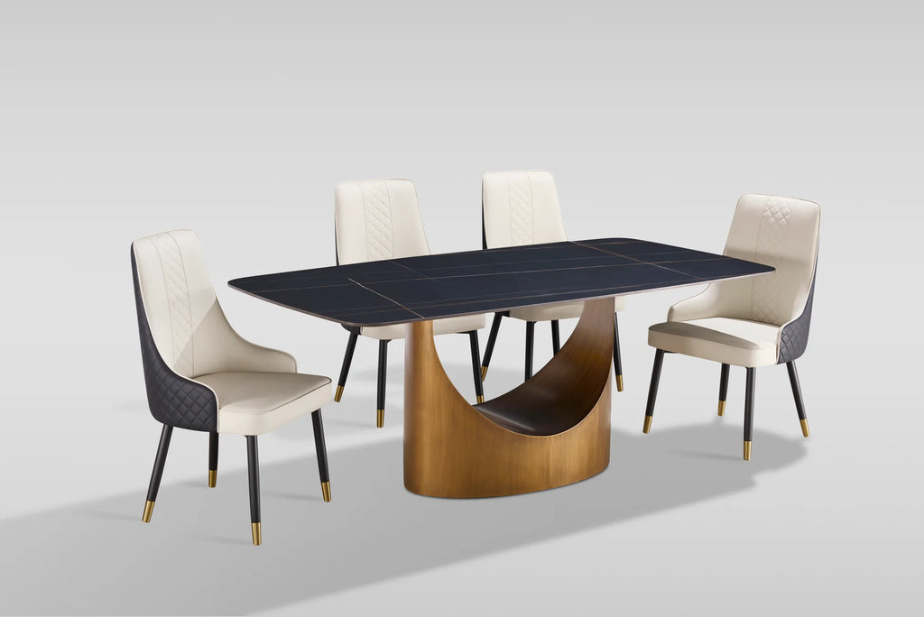 Roxy Dining Table (Black/Bronze)